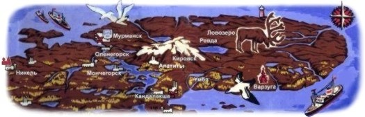 Схема Кольского полуострова